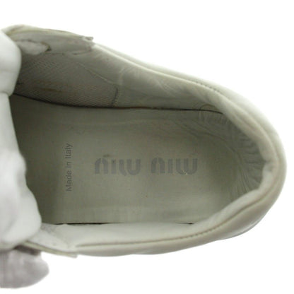 Miu Miu Miu Sneakers Logo 34.5 White — view 4