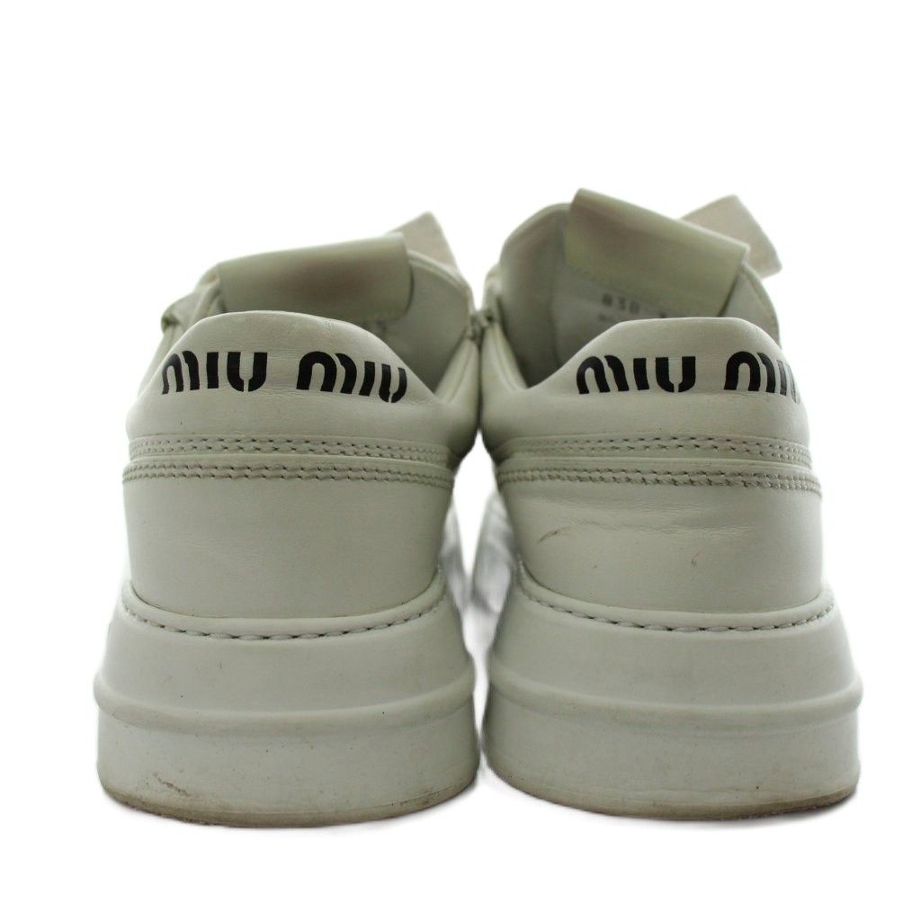 Miu Miu Miu Sneakers Logo 34.5 White — view 3