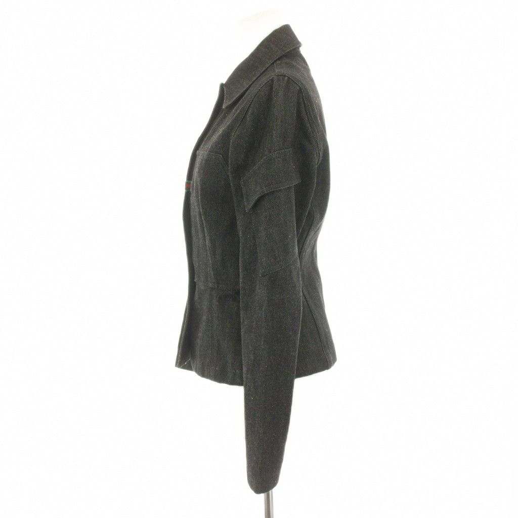 Gucci Sherry Line Denim Jacket 38 Black HN — view 2