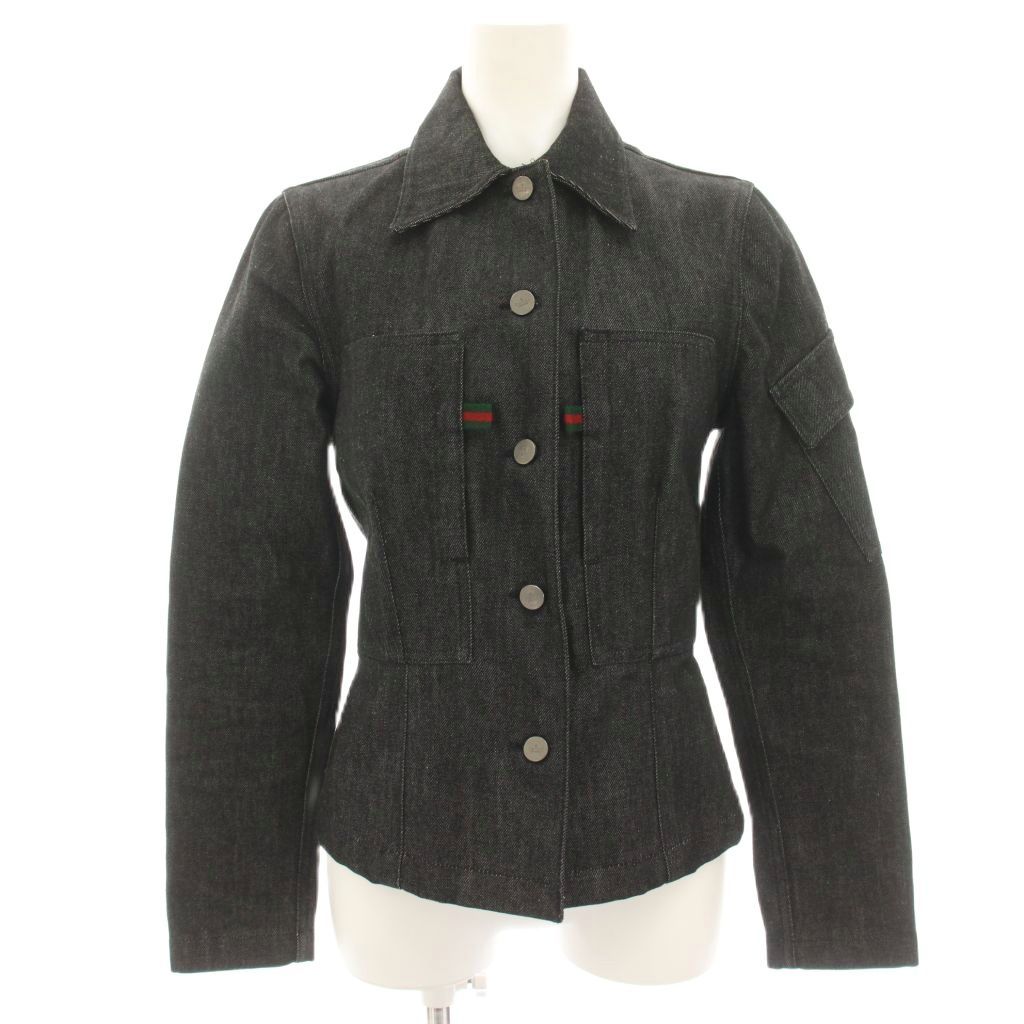 Gucci Sherry Line Denim Jacket 38 Black HN