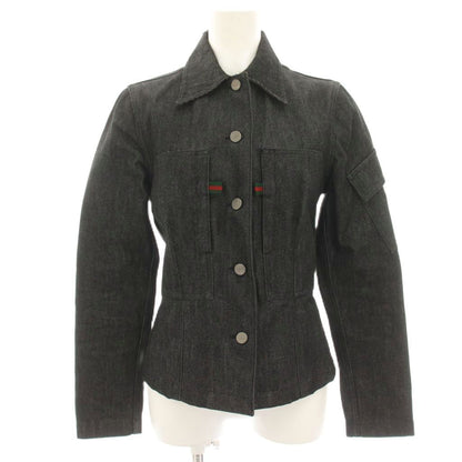 Gucci Sherry Line Denim Jacket 38 Black HN