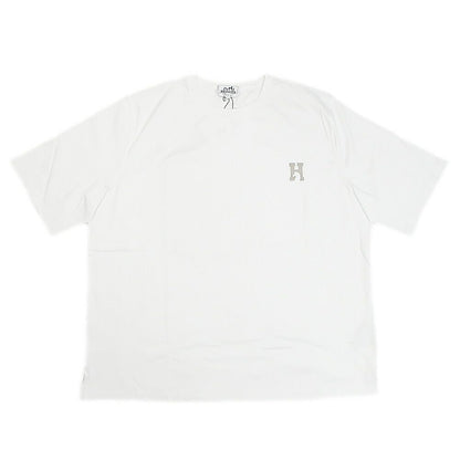 Hermes Ten T-Shirt Mini Leather Patch Logo XXL Cotton Short Sleeve