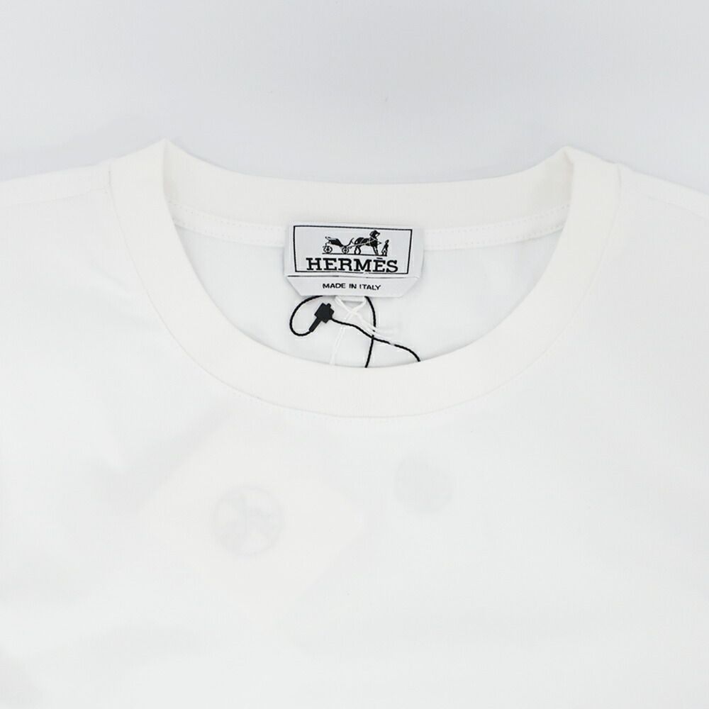 Hermes Ten T-Shirt Mini Leather Patch Logo XXL Cotton Short Sleeve — view 4