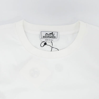 Hermes Ten T-Shirt Mini Leather Patch Logo XXL Cotton Short Sleeve — view 4