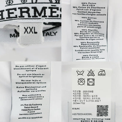 Hermes Ten T-Shirt Mini Leather Patch Logo XXL Cotton Short Sleeve — view 9