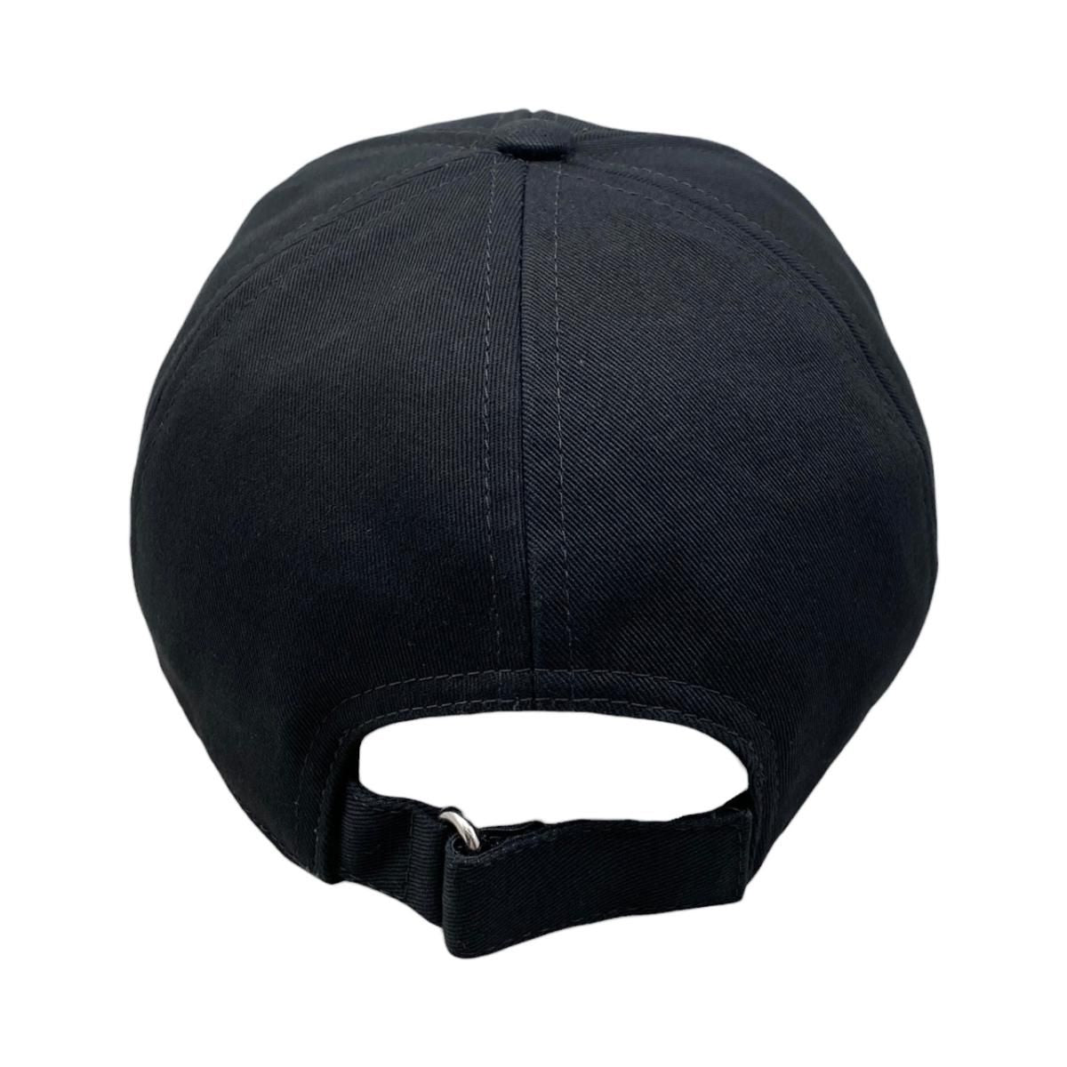 Moncler Adidas Collaboration Hat Logo Baseball Cap Cotton Black — view 4