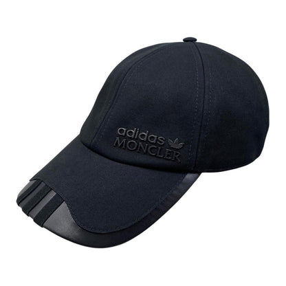 Moncler Adidas Collaboration Hat Logo Baseball Cap Cotton Black
