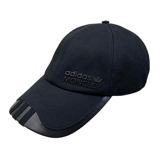 Moncler Adidas Collaboration Hat Logo Baseball Cap Cotton Black