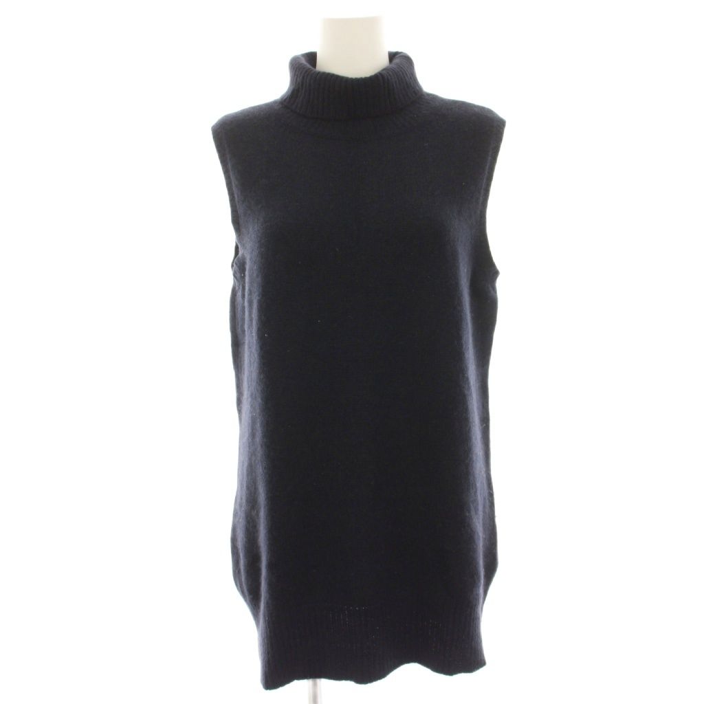 Celine Knit Top Sleeveless Cashmere L Navy HN Sweater