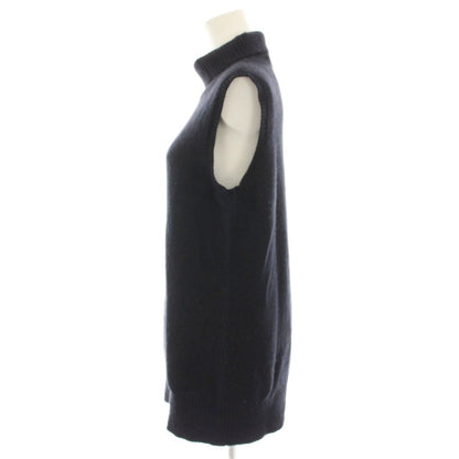 Celine Knit Top Sleeveless Cashmere L Navy HN Sweater — view 2