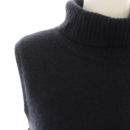 Celine Knit Top Sleeveless Cashmere L Navy HN Sweater — view 4