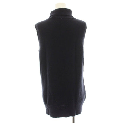 Celine Knit Top Sleeveless Cashmere L Navy HN Sweater — view 3