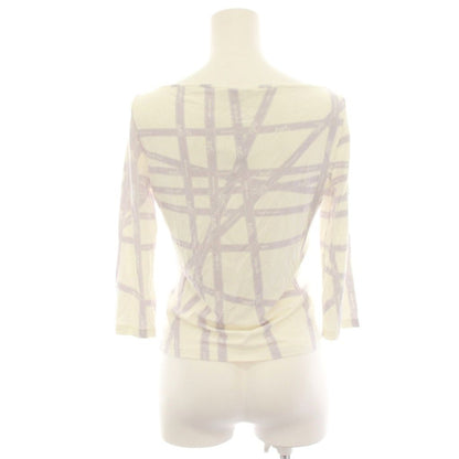 Hermes Top T-Shirt Bolduc 3/4 Sleeve M White Purple HN — view 3