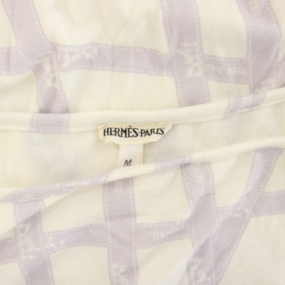 Hermes Top T-Shirt Bolduc 3/4 Sleeve M White Purple HN — view 4