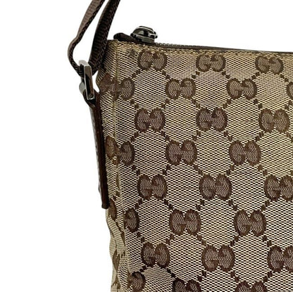 Gucci Shoulder Bag Beige Brown GG Canvas — view 7