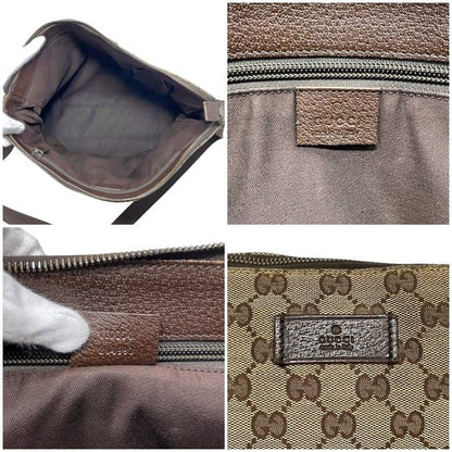 Gucci Shoulder Bag Beige Brown GG Canvas — view 3