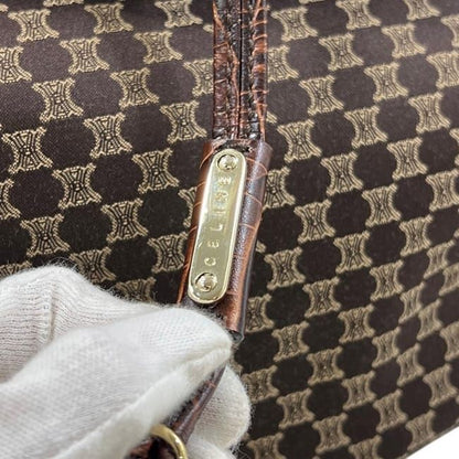 Celine Tote Bittersweet Brown Macadam Canvas Leather — view 9