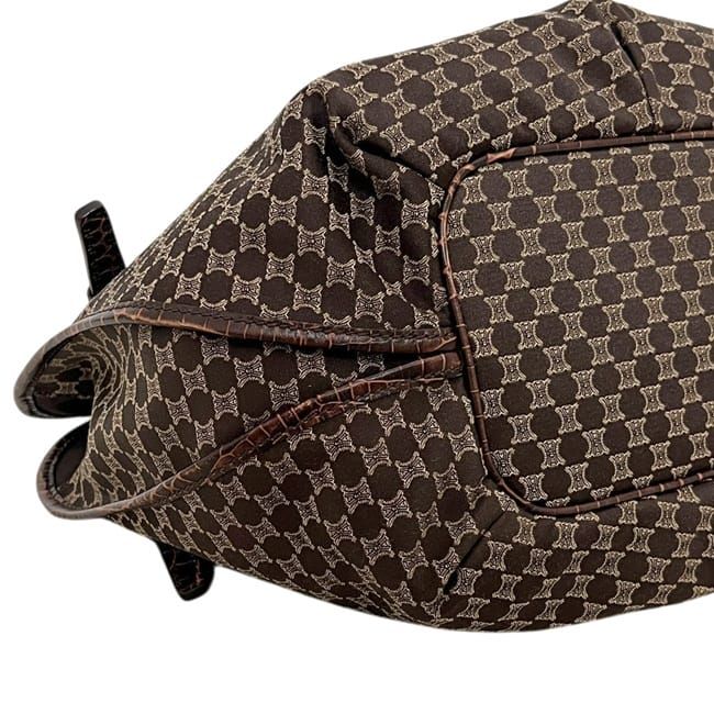 Celine Tote Bittersweet Brown Macadam Canvas Leather — view 4