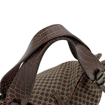 Celine Tote Bittersweet Brown Macadam Canvas Leather — view 7