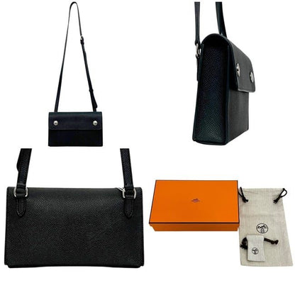 Hermes Shoulder Bag Naptogo Black Leather Epsom — view 2