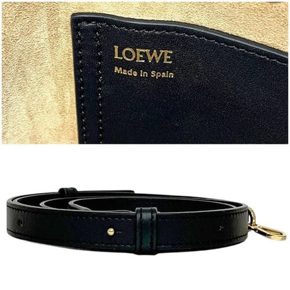 Loewe 2-Way Pebble Bucket Black Shoulder Bag Anagram Leather — view 5