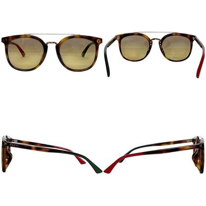 Gucci Sunglasses Brown Tortoiseshell Style Wellington Acetate Metal Eyewear — view 2