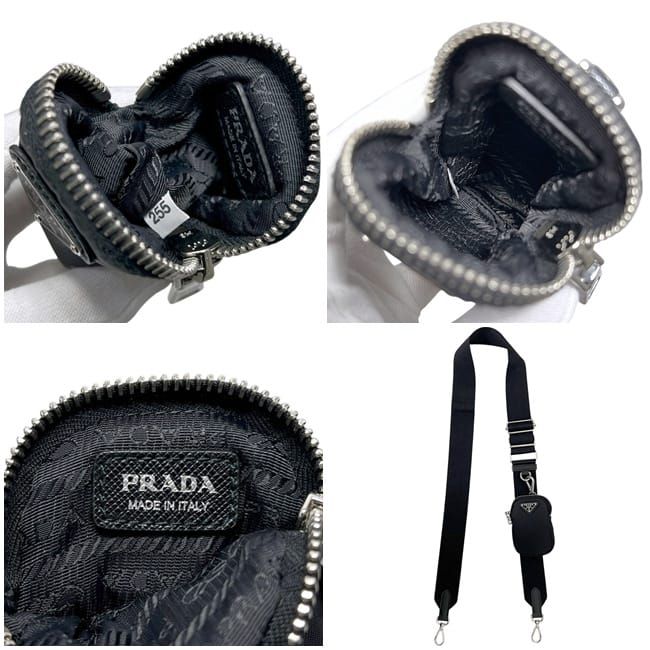 Prada Pouch 2-Way Black Nero Re-Nylon Shoulder Bag Nylon — view 5