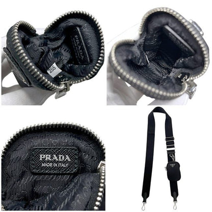 Prada Pouch 2-Way Black Nero Re-Nylon Shoulder Bag Nylon — view 5