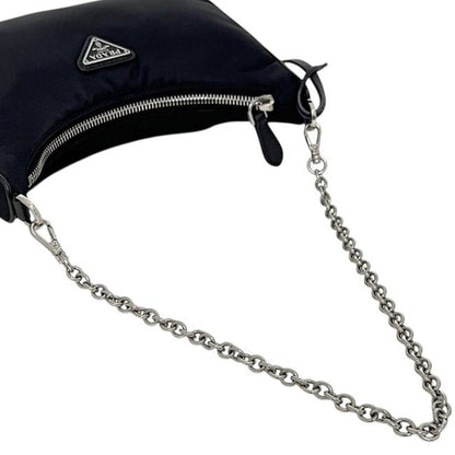 Prada Pouch 2-Way Black Nero Re-Nylon Shoulder Bag Nylon — view 9