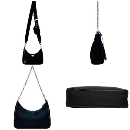 Prada Pouch 2-Way Black Nero Re-Nylon Shoulder Bag Nylon — view 2