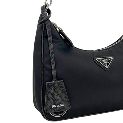 Prada Pouch 2-Way Black Nero Re-Nylon Shoulder Bag Nylon — view 7