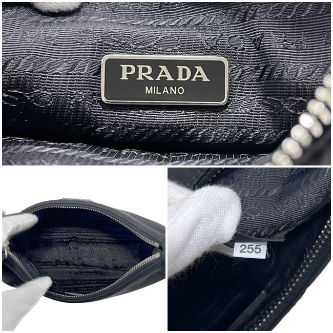 Prada Pouch 2-Way Black Nero Re-Nylon Shoulder Bag Nylon — view 3