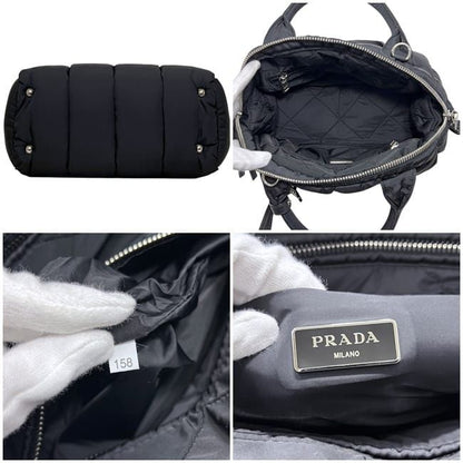 Prada 2-Way Bag Bomber Black Nero Re-Nylon Boston Nylon — view 3
