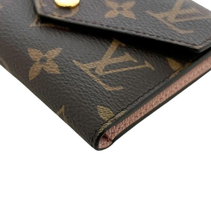 Louis Vuitton Trifold Wallet Portefeuille Victorine Brown Pink Rosevalerine — view 8