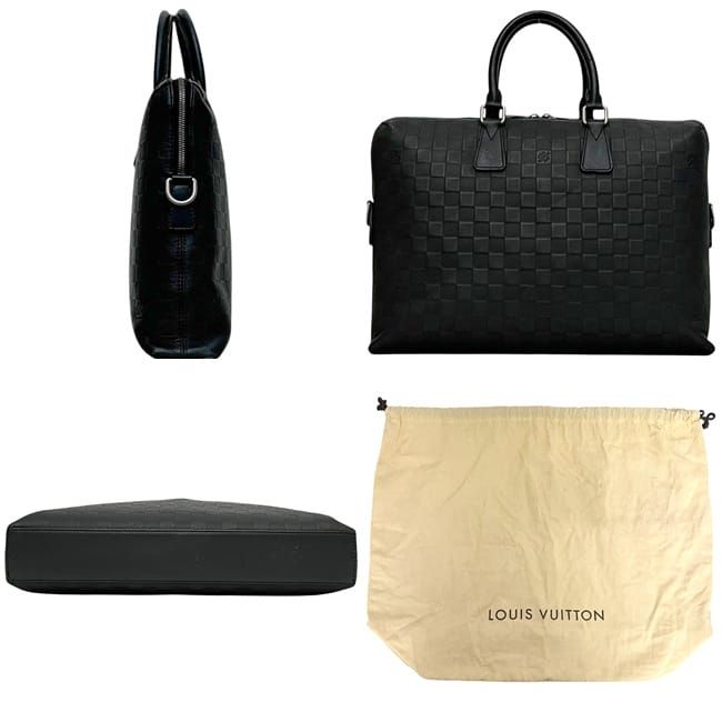 Louis Vuitton Document Porte Black Noir Damier Infini Business Briefcase Leather — view 2