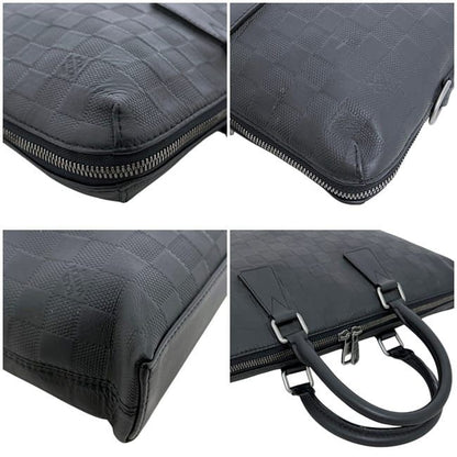 Louis Vuitton Document Porte Black Noir Damier Infini Business Briefcase Leather — view 9