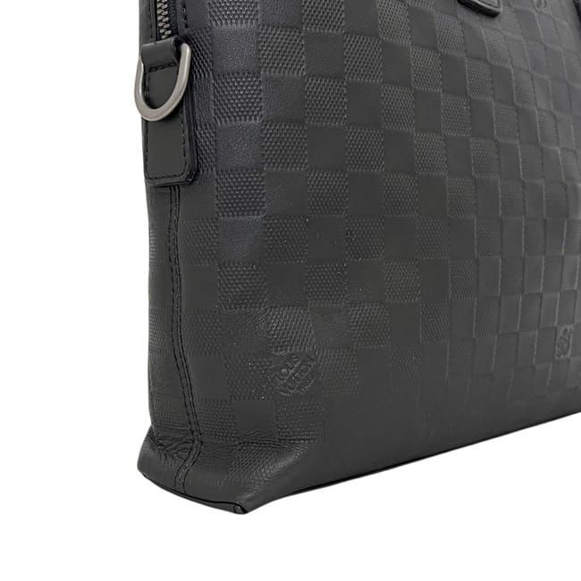 Louis Vuitton Document Porte Black Noir Damier Infini Business Briefcase Leather — view 6