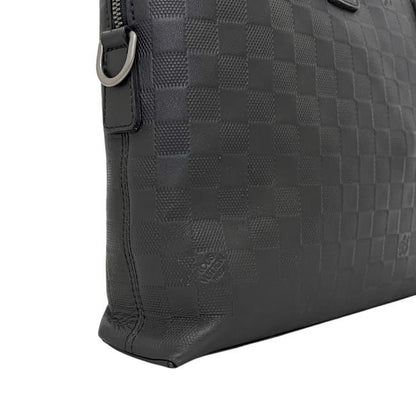 Louis Vuitton Document Porte Black Noir Damier Infini Business Briefcase Leather — view 6