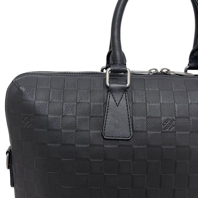Louis Vuitton Document Porte Black Noir Damier Infini Business Briefcase Leather — view 4