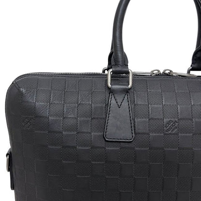 Louis Vuitton Document Porte Black Noir Damier Infini Business Briefcase Leather — view 4