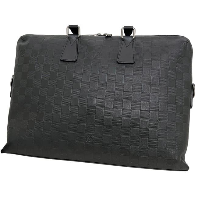 Louis Vuitton Document Porte Black Noir Damier Infini Business Briefcase Leather — view 5