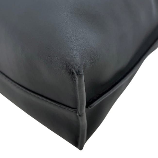 Loewe Drawstring Shoulder Bag Flamenco Clutch Black Logo Leather Napa Calfskin — view 8