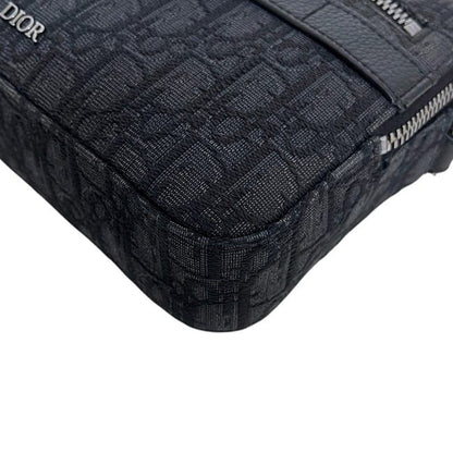 Dior Shoulder Bag Safari Messenger Black Oblique Crossbody Canvas Leather — view 5