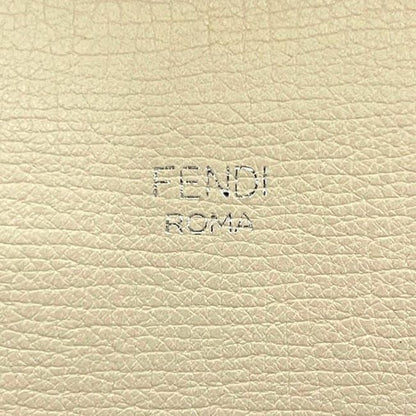 Fendi 2-Way Shoulder Bag Visible Beige Brown Black White Leather — view 6