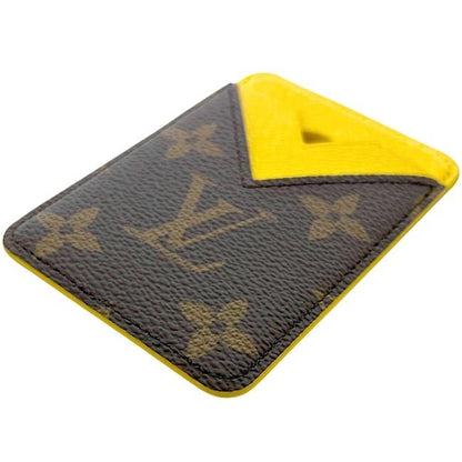 Louis Vuitton Card Case Holder Magnet Brown Yellow Monogram Canvas for Smartphon — view 4