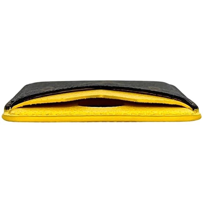 Louis Vuitton Card Case Holder Magnet Brown Yellow Monogram Canvas for Smartphon — view 3
