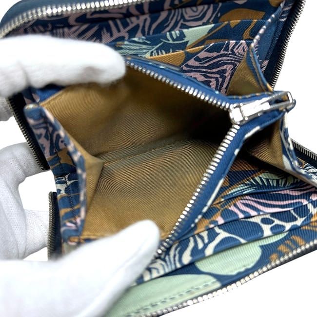 Hermes Coin Case Azap Compact Silk in Navy Wallet Purse Leather — view 4