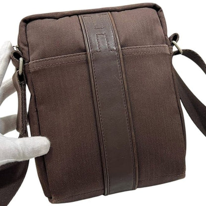 Hermes Shoulder Bag Acapulco Bandouliere PM Brown Crossbody Canvas Leather — view 5