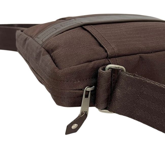Hermes Shoulder Bag Acapulco Bandouliere PM Brown Crossbody Canvas Leather — view 9