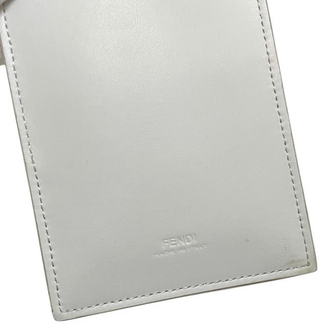 Fendi Phone Pouch White Beige 219 Case Leather — view 9